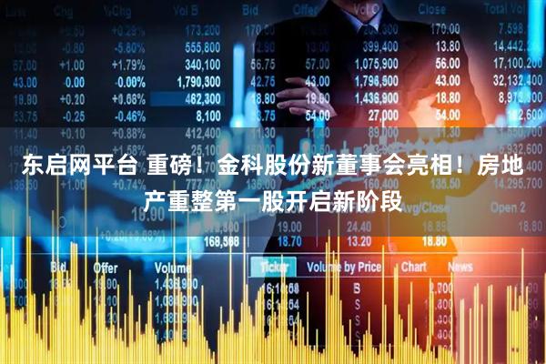 东启网平台 重磅！金科股份新董事会亮相！房地产重整第一股开启新阶段