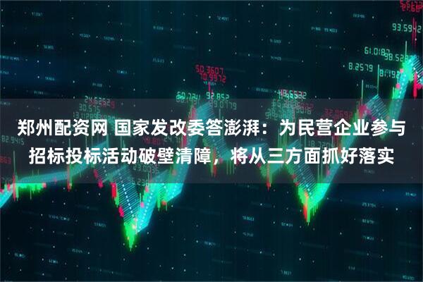 郑州配资网 国家发改委答澎湃：为民营企业参与招标投标活动破壁清障，将从三方面抓好落实